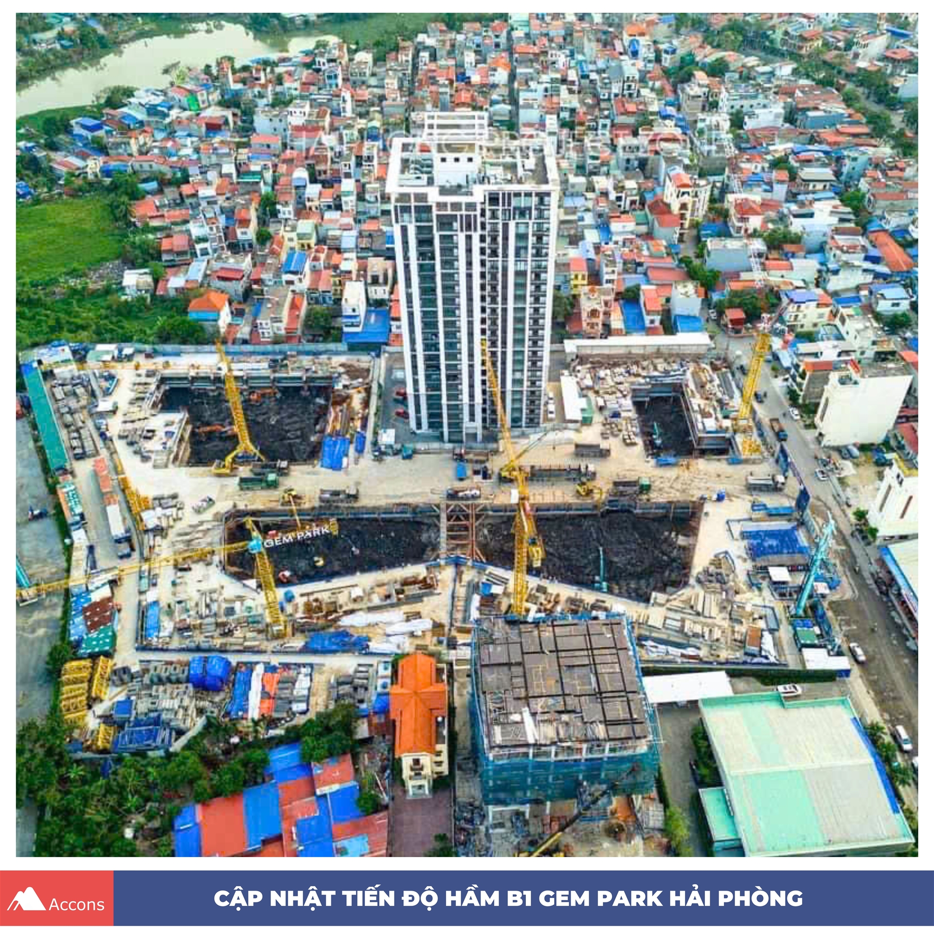 CẬP NHẬT TIẾN ĐỘ THI CÔNG HẦM B1 THE GEMPARK HẢI PHÒNG THÀNH ĐỔ BÊ TÔNG SÀN HẦM B1 ĐẦU TIÊN TẠI DỰ ÁN GEMPARK HẢI PHÒNG